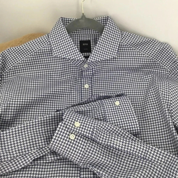 Boss Hugo Boss Men’s T-Swain Tailored Slim Fit Button Down L/S Shirt - Picture 2 of 9